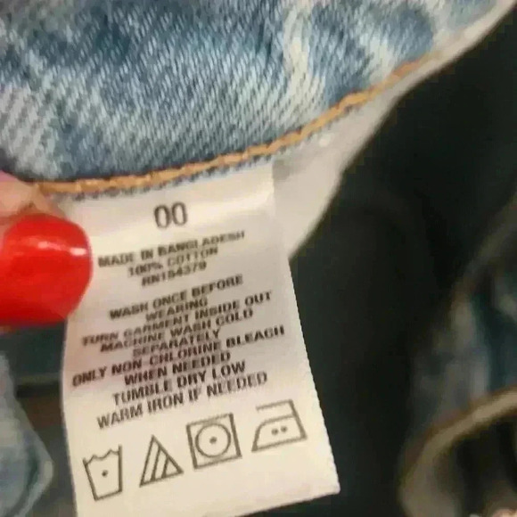 AEROPOSTALE MOm Jean acid washed size 00 double zero - Picture 8 of 11